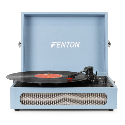 Fenton RP118E Tocadiscos vintage con entrada/salida bluetooth y USB - Azul