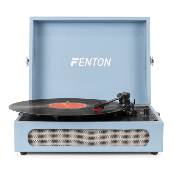 Fenton RP118E Tocadiscos vintage con entrada/salida bluetooth y USB - Azul