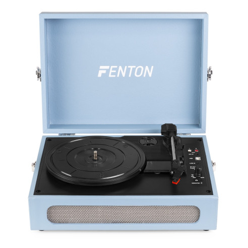 Fenton RP118E Tocadiscos vintage con entrada/salida bluetooth y USB - Azul