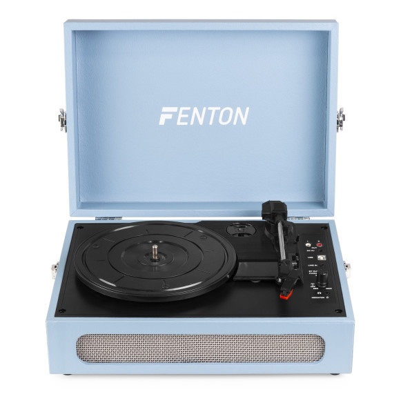 Fenton RP118E Tocadiscos vintage con entrada/salida bluetooth y USB - Azul