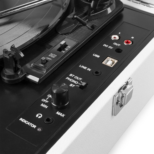 Fenton RP118F Tocadiscos vintage con entrada/salida bluetooth y USB - Beige