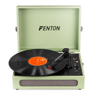 Fenton RP118C Tocadiscos vintage con entrada/salida bluetooth y USB - Verde