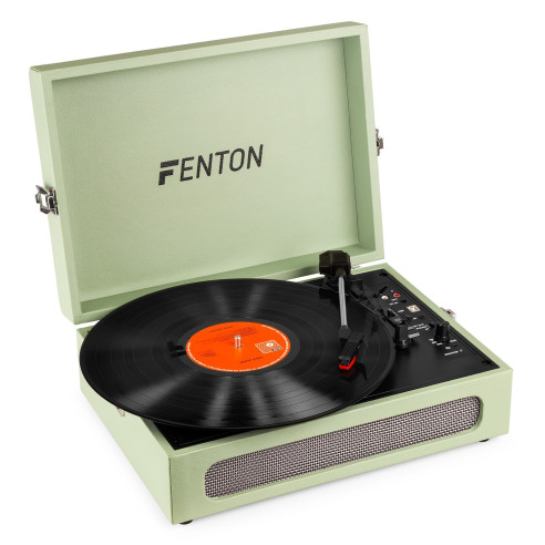 Fenton RP118C Tocadiscos vintage con entrada/salida bluetooth y USB - Verde