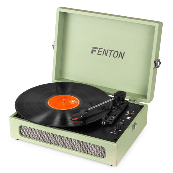 Fenton RP118C Tocadiscos vintage con entrada/salida bluetooth y USB - Verde