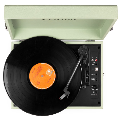 Fenton RP118C Tocadiscos vintage con entrada/salida bluetooth y USB - Verde