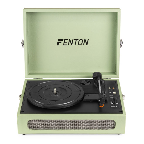 Fenton RP118C Tocadiscos vintage con entrada/salida bluetooth y USB - Verde