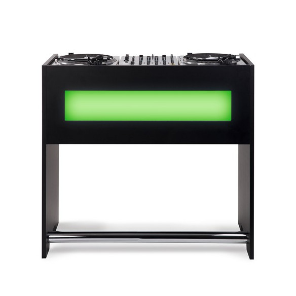 Mueble para DJ RELOOP Glorious Gigbar Black Para 2 platos giradiscos en posición vertical más 1 mesa de mezclas de 4 ch