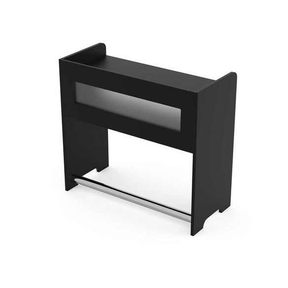 Mueble para DJ RELOOP Glorious Gigbar Black Para 2 platos giradiscos en posición vertical más 1 mesa de mezclas de 4 ch