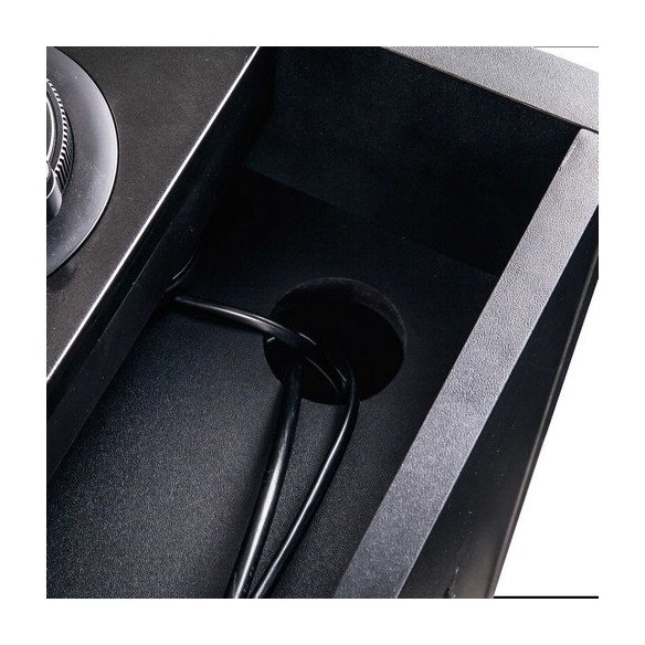 Mueble para DJ RELOOP Glorious Gigbar Black Para 2 platos giradiscos en posición vertical más 1 mesa de mezclas de 4 ch