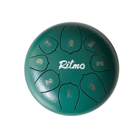 Ritmo TD8GR Mini Tongue Drum 6" - 8 Notas Verde