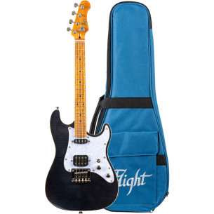 Flight Ukelele Tenor Rock Series Pathfinder Transparent Black