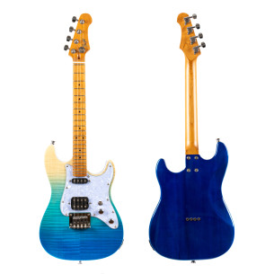 Flight Ukelele Tenor Rock Series Pathfinder Transparent Blue 2