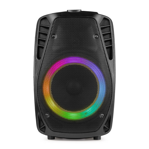 Fenton FT8LED MK2 Altavoz portátil con batería, 8" 300W, Bluetooth y Micrófono