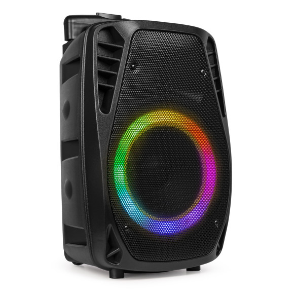 Fenton FT8LED MK2 Altavoz portátil con batería, 8" 300W, Bluetooth y Micrófono