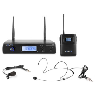 Vonyx WM61B Sistema Inalámbrico UHF 16Ch