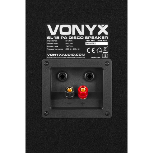 Vonyx SL15 Caja acustica pasiva disco 15"/38cm 800W