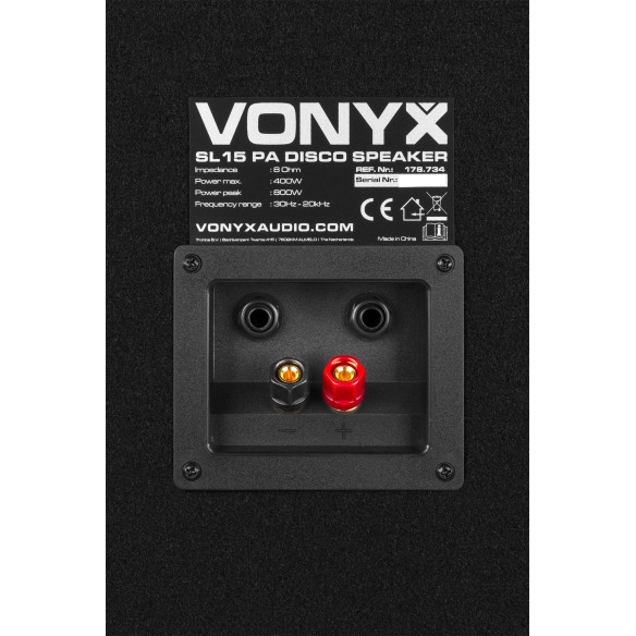 Vonyx SL15 Caja acustica pasiva disco 15"/38cm 800W Vonyx SL15 Caja acustica pasiva disco 15"/38cm 800W