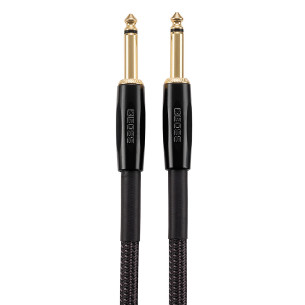Cable de instrumento Boss Premium BIC-P18 con conectores rectos de 1/4 de pulgada y 5,5 m de longitud.