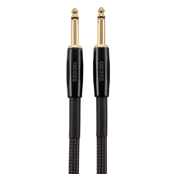 Cable de instrumento Boss Premium BIC-P18 con conectores rectos de 1/4 de pulgada y 5,5 m de longitud.