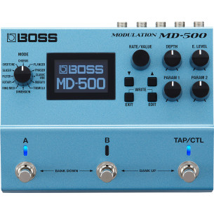 comprar Pedal de Modulación Boss MD-500 con 12 modos y 28 tipos de modulación, todos con parámetros para editarlos.