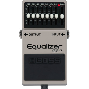 El Boss GE-7 es un pedal que da forma a su sonido y elimina el feedback con siete bandas de ecualización.