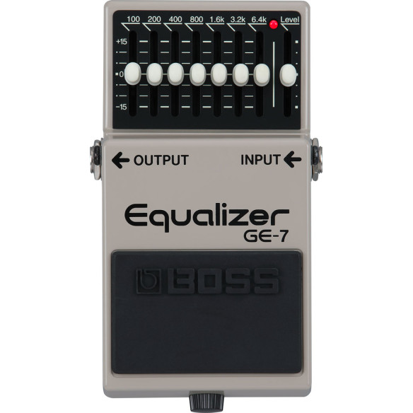 El Boss GE-7 es un pedal que da forma a su sonido y elimina el feedback con siete bandas de ecualización. El Boss GE-7 es un pedal que da forma a su sonido y elimina el feedback con siete bandas de ecualización.