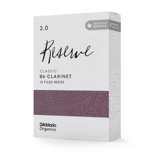 Caja de 10 cañas para Clarinete Sib d'Addario Organic Reserve Classic dureza 2.0 ODCT1020. 2