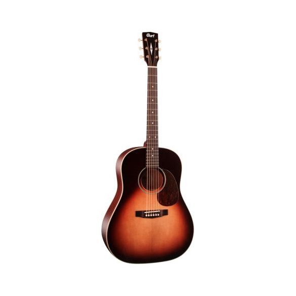 Guitarra acústica Cort EARTH 100SSF en acabado sunburst.