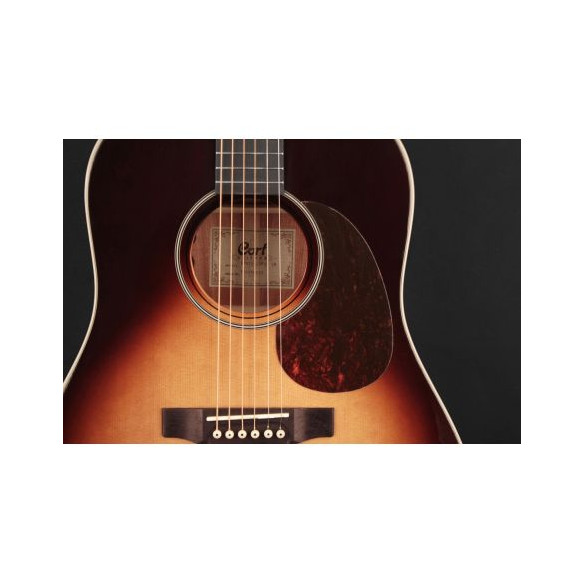 Guitarra acústica Cort EARTH 100SSF en acabado sunburst.