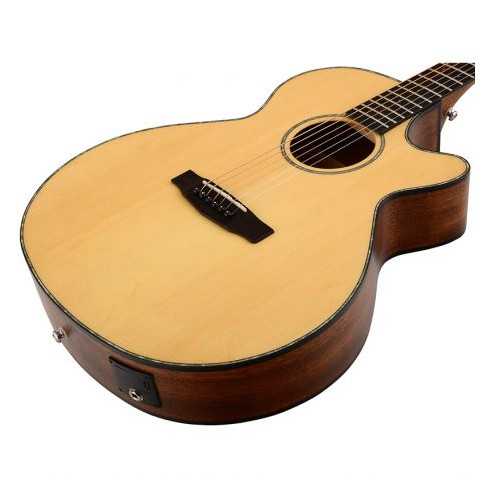 Guitarra electroacústica Cort SFX-CED NS con tapa de maciza de cedro rojo aros de caoba y fondo de caoba maciza