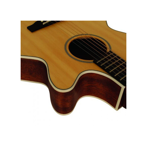 Guitarra electroacústica Cort  SFX-ME OP con tapa de abeto y aros y fondo de caoba