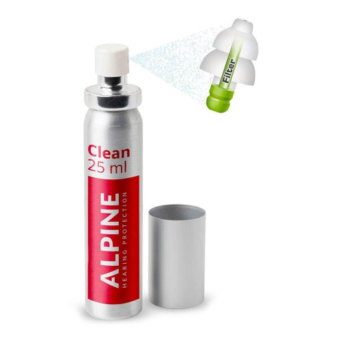 Alpine Clean Spray limpiador 25 ml. para tapones oidos