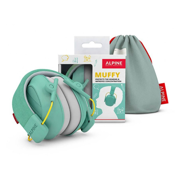 Alpine Cascos Protectores oidos niños Color verde claro