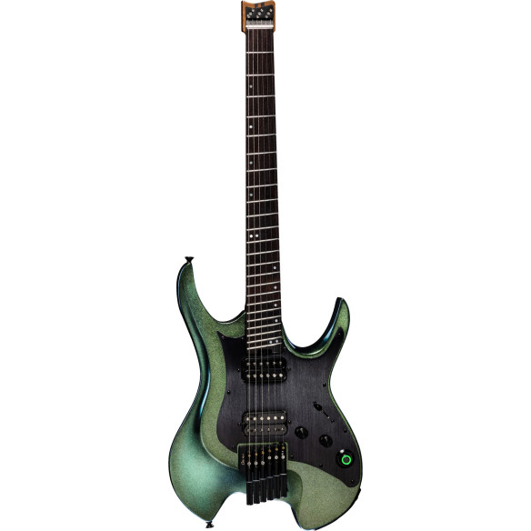 Mooer W900 Aurora Green Guitarra eléctrica con efectos integrados