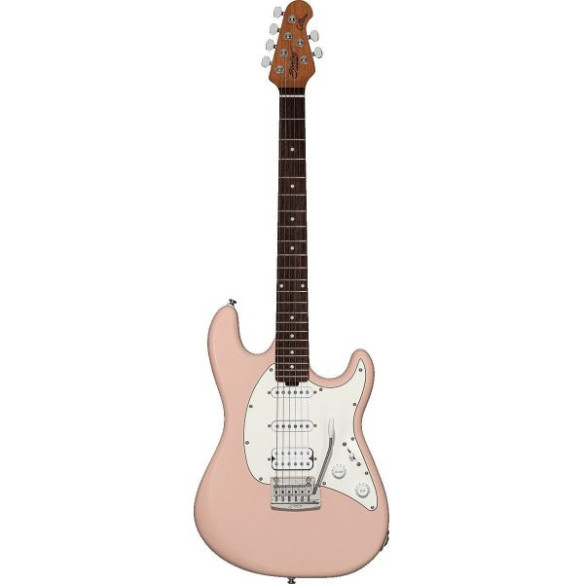 comprar Guitarra Eléctrica STERLING by MUSICMAN CUTLASS CT50 HSS M/R TREMOLO, Tipo Strato, en color Pueblo Pink Satin.