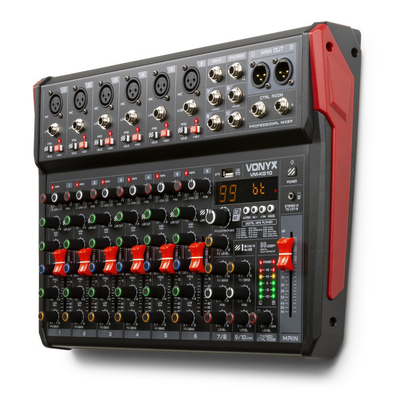 Vonyx VM-KG10 Mezclador Directo y Estudio 10 Canales BT/DSP/USB
