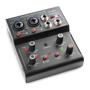 Vonyx VMM301 Mezclador 3 canales con USB Audio Interface Grabación 2