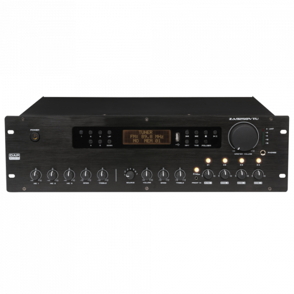 DAP AUDIO ZA-9250TU Mezclador Etapa potencia Linea 100v 4 zonas