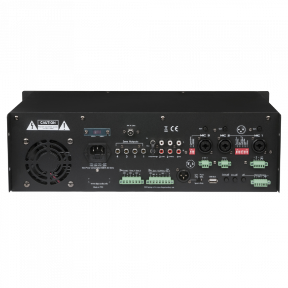 DAP AUDIO ZA-9250TU Mezclador Etapa potencia Linea 100v 4 zonas