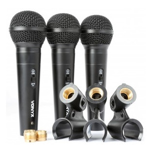 Vonyx VX1800S Set de 3 Micrófonos Dinámicos 2