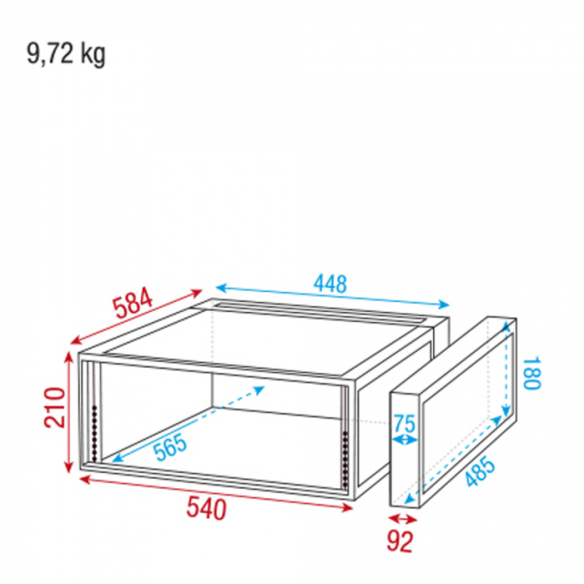 Dap Audio Rack 4 Unid. Dos Puertas