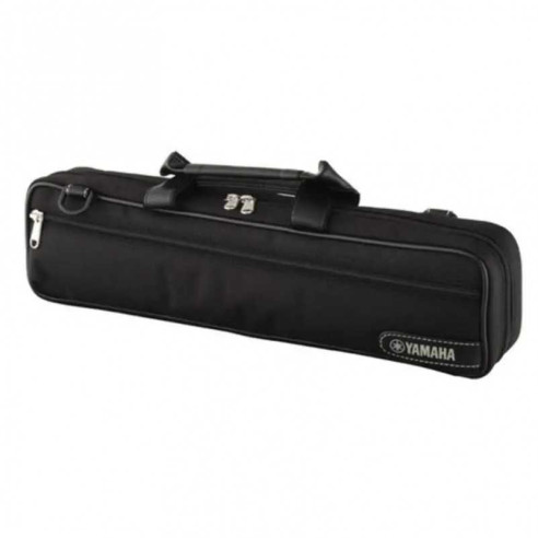 Flauta Travesera YAMAHA YFL-482H con platos abiertos, llaves alineadas, cabeza y cuerpo de plata maciza y pata de si.