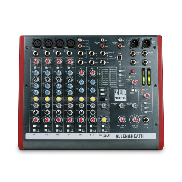 Allen-Heath ZED-10FX Mezclador 8 canales con USB y efectos Allen-Heath ZED-10FX Mezclador 8 canales con USB y efectos