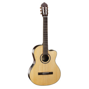 Cort AC160CF NAT W/BAG Guitarra clásica electrificada cutaway