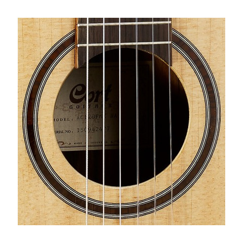 Cort AC160CF NAT W/BAG Guitarra clásica electrificada cutaway