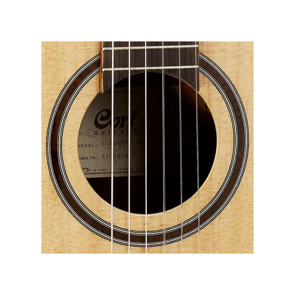 Cort AC160CF NAT W/BAG Guitarra clásica electrificada cutaway