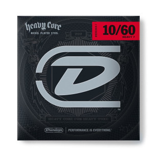 Dunlop DHCN1060-7 Juego Cuerdas Guitarra Eléctrica 7C Heavy Core 10-60