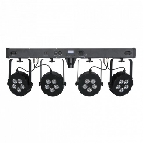SHOWTEC Compact Power Lightset 4 RGBW .Equipo de luces de 4 Focos par led con soporte y estuche .