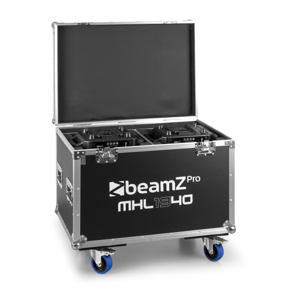 BeamZ MHL1940 LED BEE EYE Cabeza Móvil con Zoom 2 Unid. Flightcase