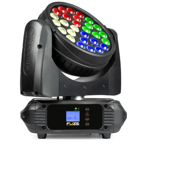 FUZE2812 Cabeza Móvil Wash con Zoom, 28x 12W 61 LEDs, RGBWA-UV